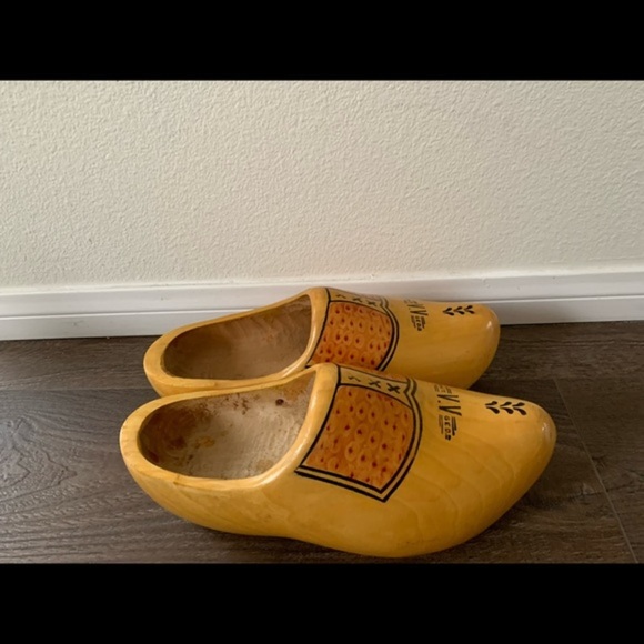 Yellow Wooden Clogs - Picture 1 of 10